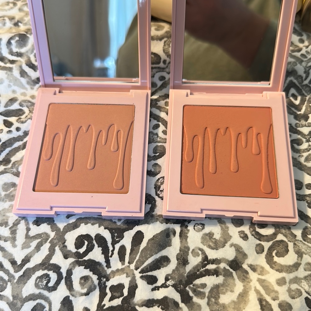 Two Kylie Cosmetics blushes, original formula